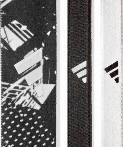 Повязки на голову Adidas HAIRBANDS (GRAPHIC) 3PK белая, черные (3 штуки) ADAC-16161