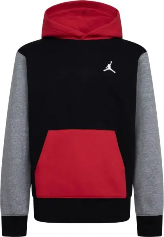 Худі підліткове Nike JORDAN BROOKLYN FLEECE чорно-червоно-сіре 95F116-KR5