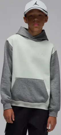 Худі підліткове Nike JORDAN BROOKLYN FLEECE сіро-світло-сіре 95F116-F40