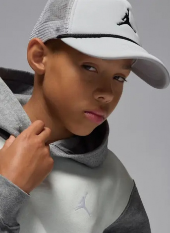 Худі підліткове Nike JORDAN BROOKLYN FLEECE сіро-світло-сіре 95F116-F40