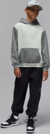 Худі підліткове Nike JORDAN BROOKLYN FLEECE сіро-світло-сіре 95F116-F40