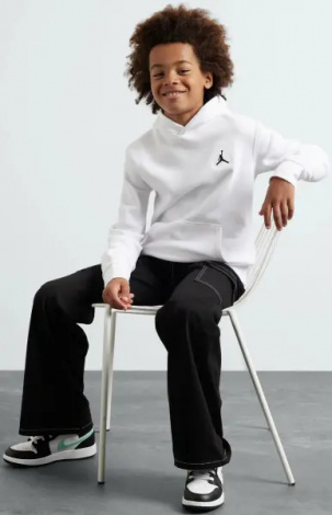 Худі підліткове Nike JORDAN BROOKLYN FLEECE біле 95F116-001