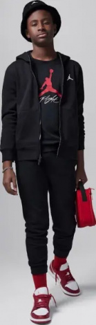 Толстовка подростковая Nike DRI-FIT SPORT STATEMENT HOOP FLEECE черная 95D273-023