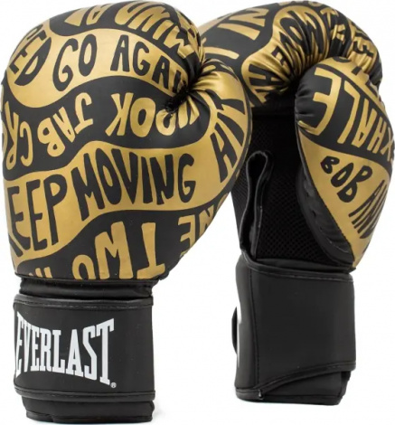 Перчатки боксерские Everlast SPARK TRAINING GLOVES черно-золотые (12 унций) 919580-70-8112