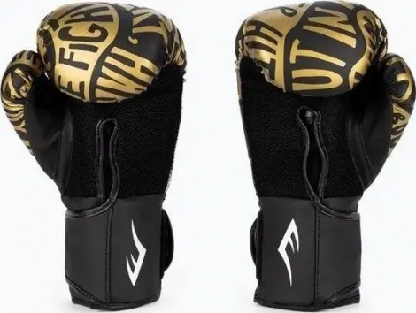 Перчатки боксерские Everlast SPARK TRAINING GLOVES черно-золотые (12 унций) 919580-70-8112