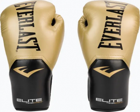 Перчатки боксерские Everlast ELITE TRAINING GLOVES золотисто-черные (10 унций) 870290-70-15