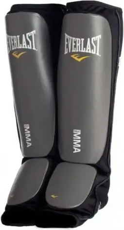 Защита голени и стоп для ММА Everlast MMA SPARRING SHIN GUARDS черно-серая L/XL 854930-70-8
