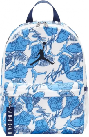 Рюкзак детский Nike AIR JORDAN MINI голубо-белый 7A0654-J45