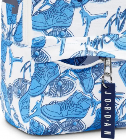 Рюкзак детский Nike AIR JORDAN MINI голубо-белый 7A0654-J45