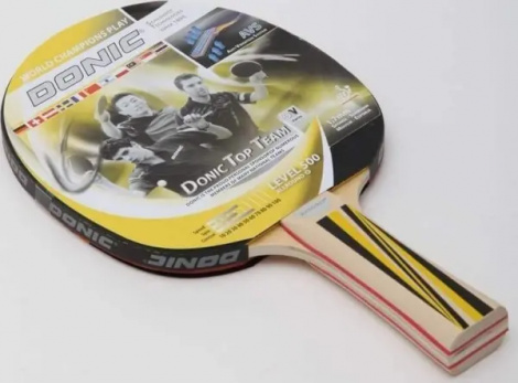 Набір для настільного тенісу Donic TOP TEAM 500 (ракетка, чохол і 4 м'ячі) світло-коричнево-білий 788451