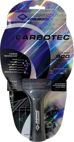 Ракетка для настольного тенниса Donic CARBOTEC 900 черная 758219