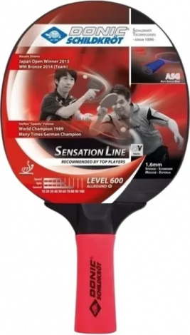 Ракетка для настільного тенісу Donic SENSATION 600 червона 724402