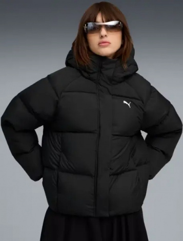 Пуховик жіночий Puma HOODED DOWN PUFFER JACKET чорний 68839201