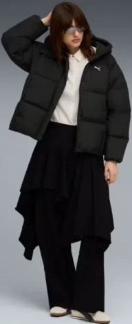 Пуховик жіночий Puma HOODED DOWN PUFFER JACKET чорний 68839201