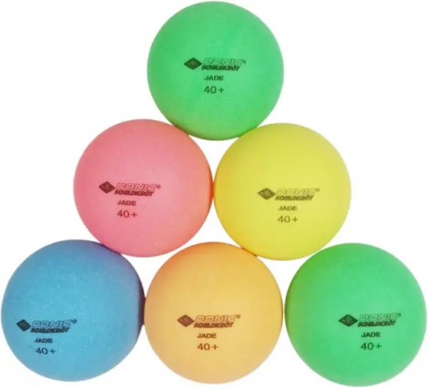 Набір м'ячів для настільного тенісу Donic COLOUR POPPS різнокольоровий (6 штук) 649015