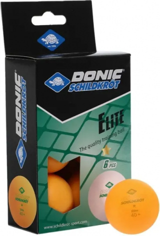 Набір м'ячів для настільного тенісу Donic ELITE 1* помаранчевий (6 штук) 608518
