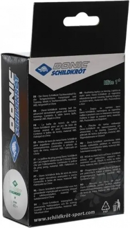 Набір м'ячів для настільного тенісу Donic ELITE 1* помаранчевий (6 штук) 608518