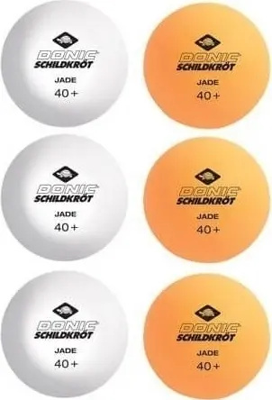 Набір м'ячів для настільного тенісу Donic JADE 40+ оранжево-білий (6 штук) 608509