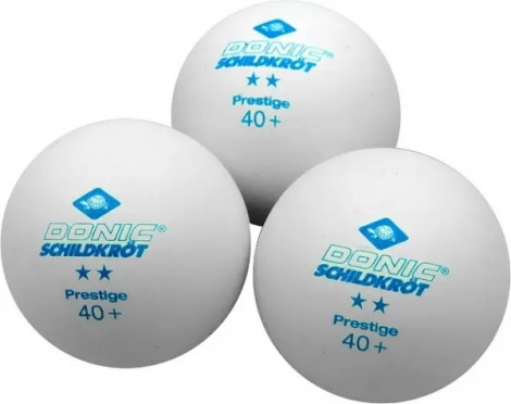Набор мячей для настольного тенниса Donic PRESTIGE 2* 40+ белый (3 штуки) 608322