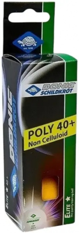 Набір м'ячів для настільного тенісу Donic ELITE 1* 40+ помаранчевий (3 штуки) 608318-40+