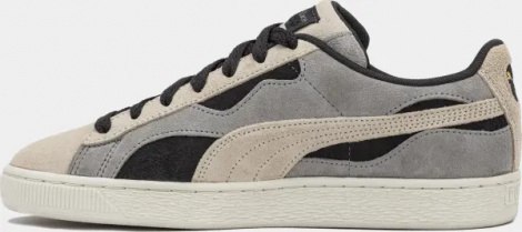 Кеды Puma SUEDE CAMOWAVE бежево-серо-черные 399567-01