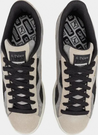 Кеды Puma SUEDE CAMOWAVE бежево-серо-черные 399567-01