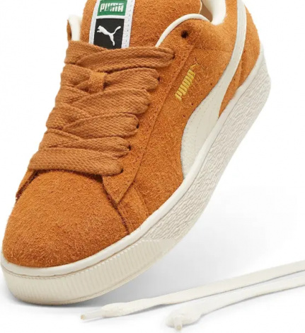 Кроссовки Puma SUEDE XL HAIRY коричнево-белые 39724104