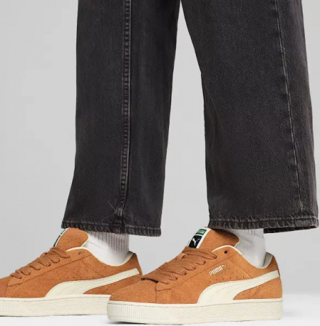 Кроссовки Puma SUEDE XL HAIRY коричнево-белые 39724104