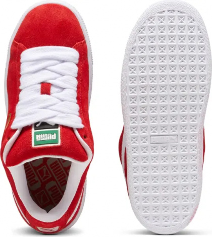 Кроссовки детские Puma SUEDE XL красно-белые 39657703