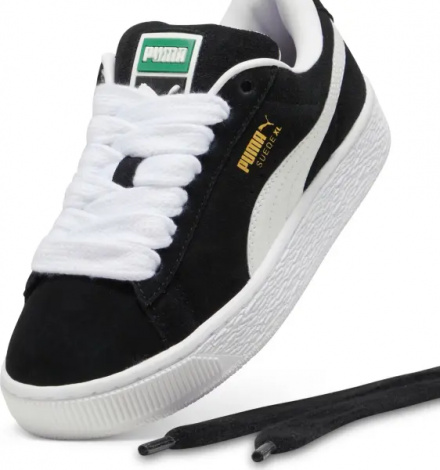 Кроссовки детские Puma SUEDE XL черно-белые 39657702