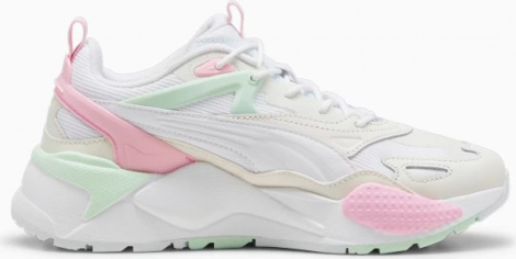 Кроссовки женские Puma RS X EFEKT бело-бежево-розово-салатовые 39593803