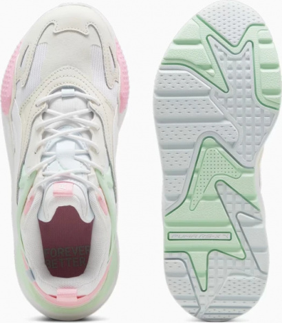 Кроссовки женские Puma RS X EFEKT бело-бежево-розово-салатовые 39593803