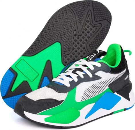 Кроссовки Puma RS-X TOYS бело-зелено-синие 36944926