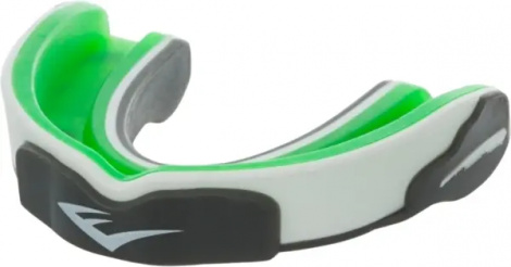Капа одинарная Everlast EVERGEL MOUTH GUARD зелено-белая 1400009