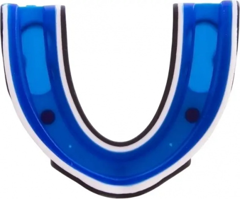 Капа одинарная Everlast EVERGEL MOUTH GUARD сине-белая 1400008