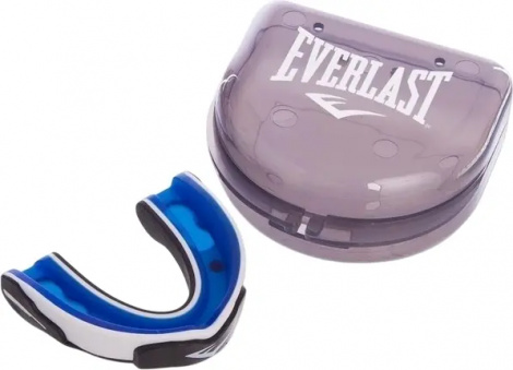 Капа одинарная Everlast EVERGEL MOUTH GUARD сине-белая 1400008