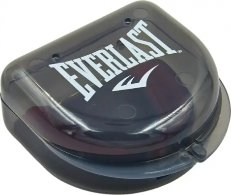 Капа одинарная Everlast EVERSHIELD SINGLE MOUTH GUARD черно-красная 1400003