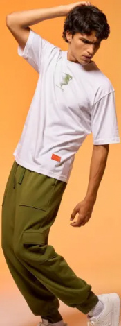 Футболка Joma STEP бело-оливковая 104149.200