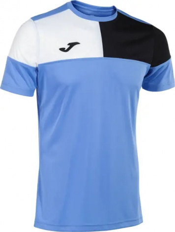 Футболка Joma CREW V блакитно-чорно-біла 103084.371