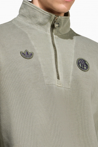 Кофта adidas FC Bayern 25/26 Terrace Icons Half-Zip - зелений