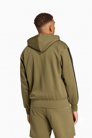 Кофта adidas Essentials 3-Stripes Fleece - зелений