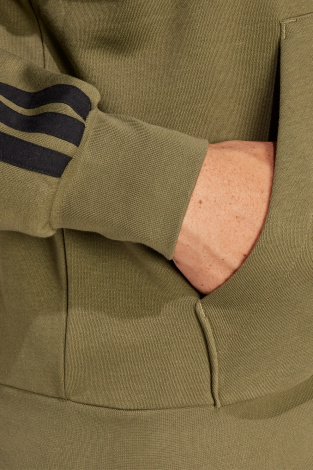 Кофта adidas Essentials 3-Stripes Fleece - зелений