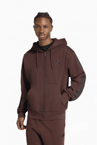 Кофта adidas Essentials 3-Stripes Fleece - Коричневий