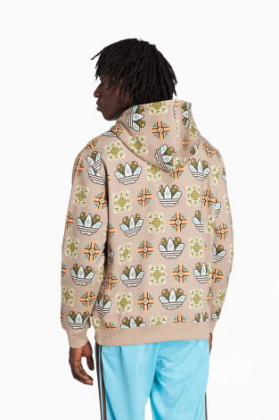 Кофта adidas Tile Allover Print - коричневый
