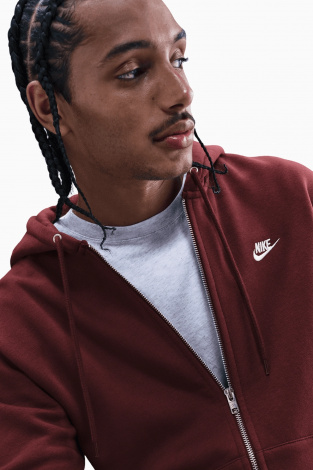Кофта Nike Club Full-Zip - Бордовый