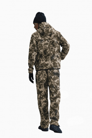 Кофта Nike Tech Fleece Hoodie Windrunner Camo Full-Zip - зеленый
