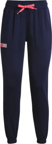 Спортивні штани жіночі Under Armour ARMOUR MIXED MEDIA темно-синьо-рожеві 1365877-410