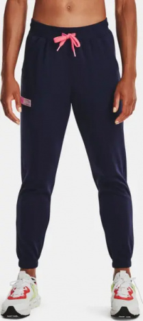Спортивні штани жіночі Under Armour ARMOUR MIXED MEDIA темно-синьо-рожеві 1365877-410