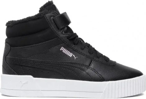 Кроссовки подростковые Puma CARINA MID FUR черные 309683-01