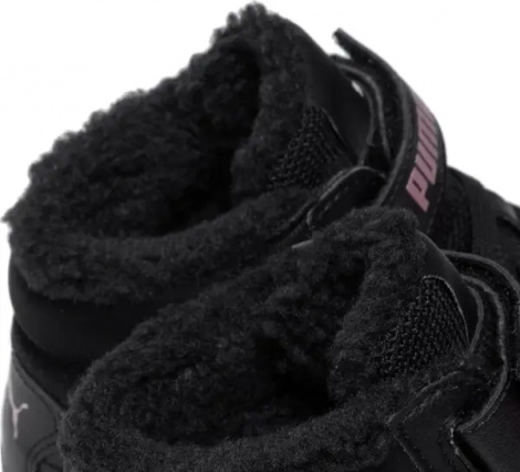 Кроссовки подростковые Puma CARINA MID FUR черные 309683-01